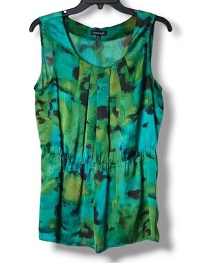Notations Blue/Green Blouse - Size Large